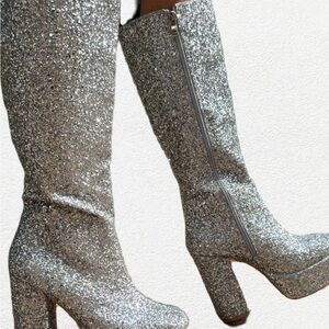Dolls Kill Silver Heeled Boots